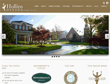 Tablet Screenshot of hollinsdining.com
